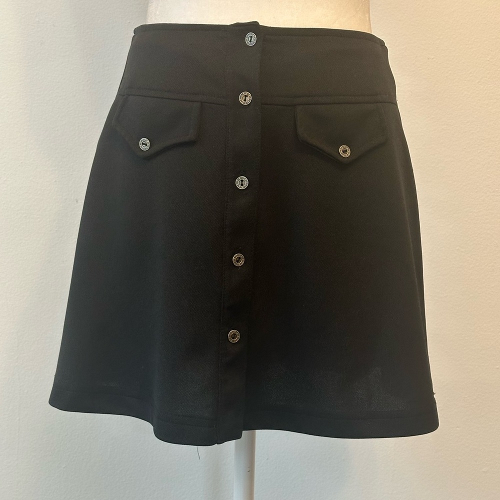 American Vintage Black Button-Up Mini Skirt